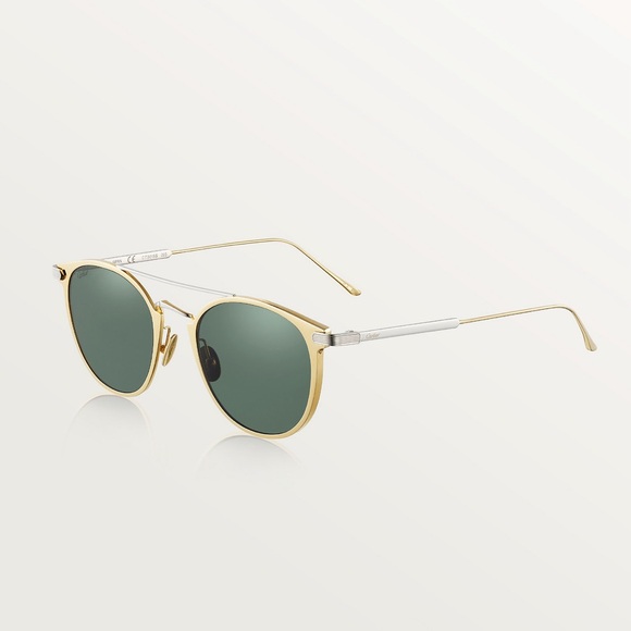 Cartier Other - C de Cartier Sunglasses Cartier Unisex Round/Oval Gold Gold Green Glasses